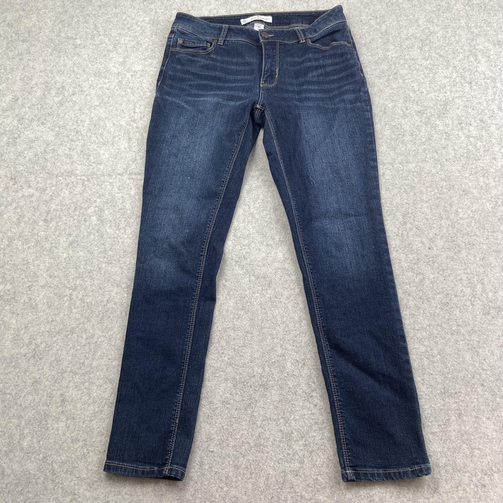 Cato Denim Skinny Jeans Womens 10 (30x28) Blue Dark Wash Mid Rise Stretch Denim